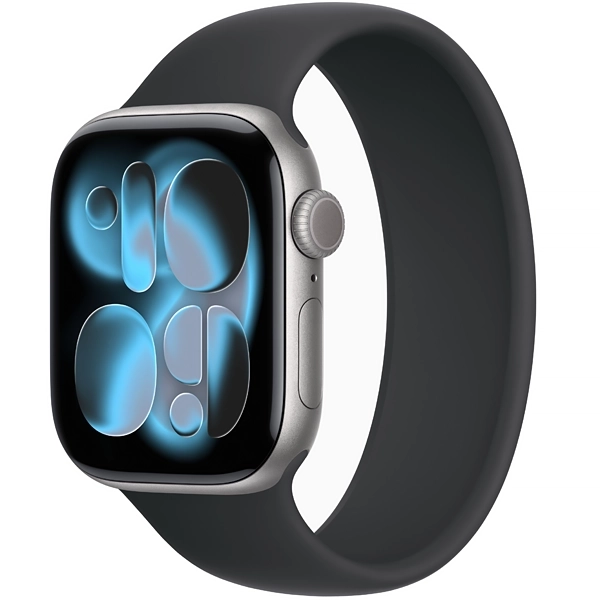 Apple Watch Series 11 42 mm/Size 4 MEW14LW A3331 GPS - Space Gray Aluminum/Black Solo Loop