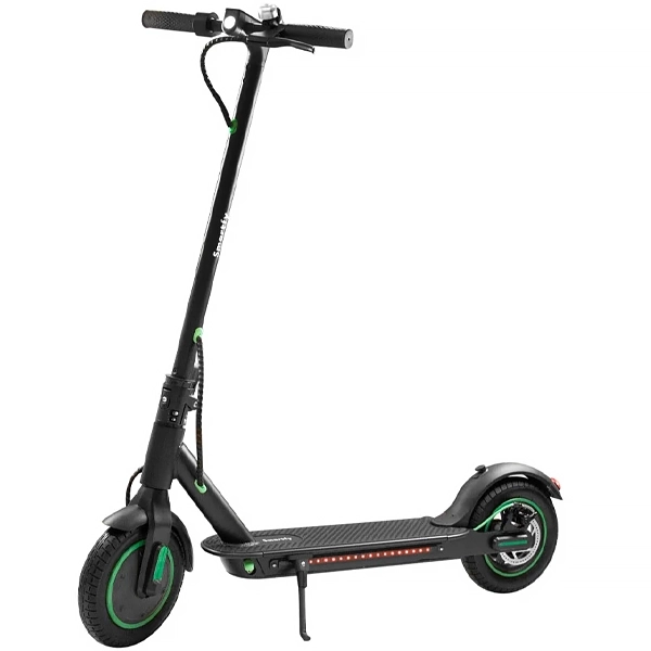 Monopatín Eléctrico Smartfy PE02B con Ruedas de 10" hasta 30 km/h - Negro/Verde