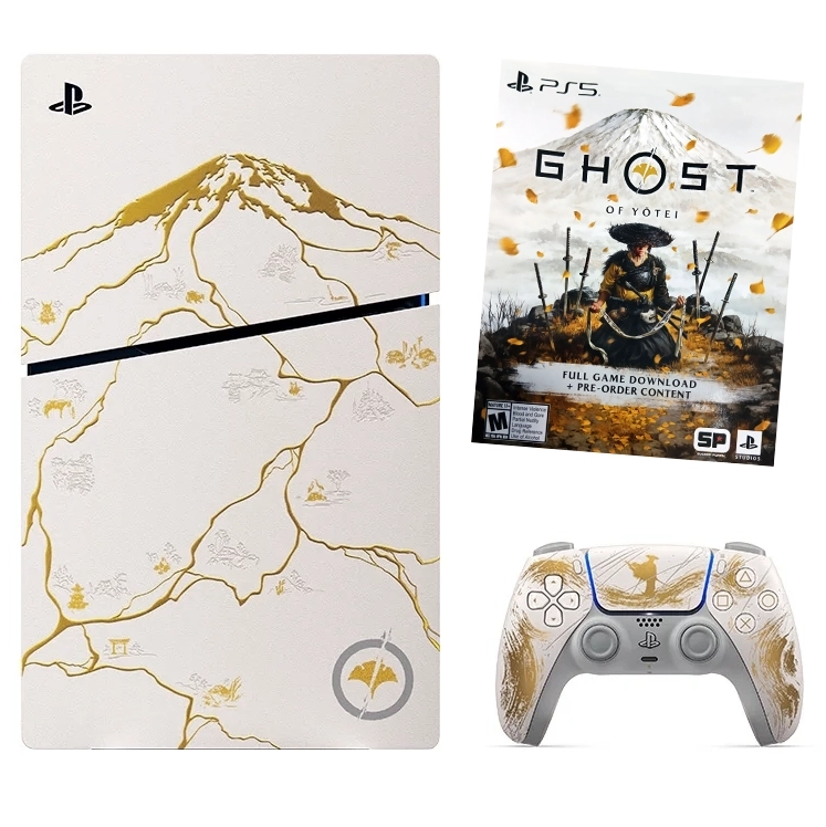 Consola Sony PlayStation 5 Slim 1TB CFI-2015 Ghost Of Yotei Gold Limited Edition 8K + Cupón