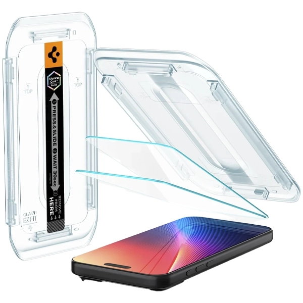 Protector de Pantalla para iPhone 16 Pro Max y 17 Pro Max Spigen GlastR EZ Fit AGL07907 - 2 Unidades
