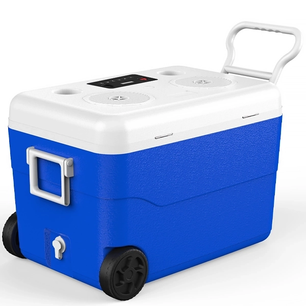 Conservadora Térmica para Auto MegaStar CB60A de 60 Litros con Speaker y Bluetooth - Azul/Blanco