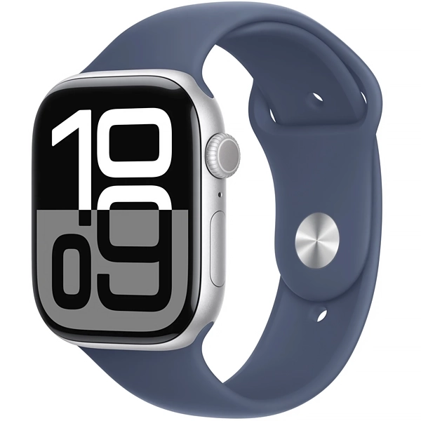Apple Watch Series 10 46 mm/S/M MWWL3HN A2999 GPS - Silver Aluminum/Denim Sport