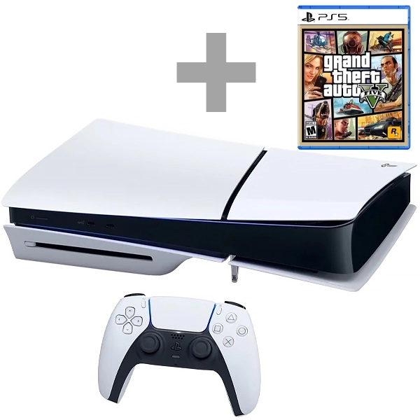 Consola Sony PlayStation 5 Slim 1TB CFI-2015A 8K + Juego Grand Theft Auto V