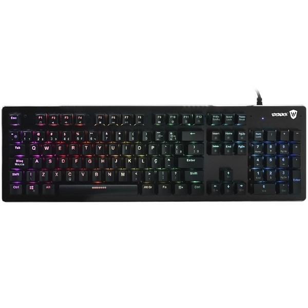 Teclado Gaming Mecânico Satellite GK-301 Portugués USB - Negro