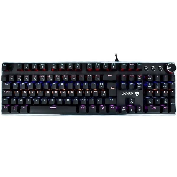 Teclado Gaming Mecánico Satellite GK-701 Portugués USB - Negro
