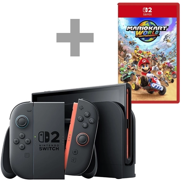 Consola Portátil Nintendo Switch 2 BEE-001 de 7.9" con 256GB - Rojo/Azul + Juego Mario Kart World