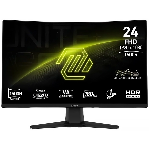Monitor Gamer Curvo MSI MAG 242C de 23.6" Full HD 180Hz 1 ms MPRT con HDMI/DisplayPort
