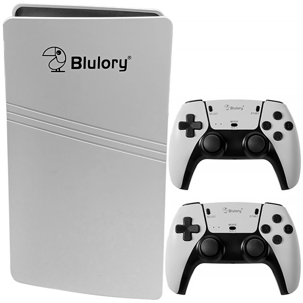 Consola Blulory Game Stick RS5 4K Ultra HD con 2 Controles - Blanco/Negro