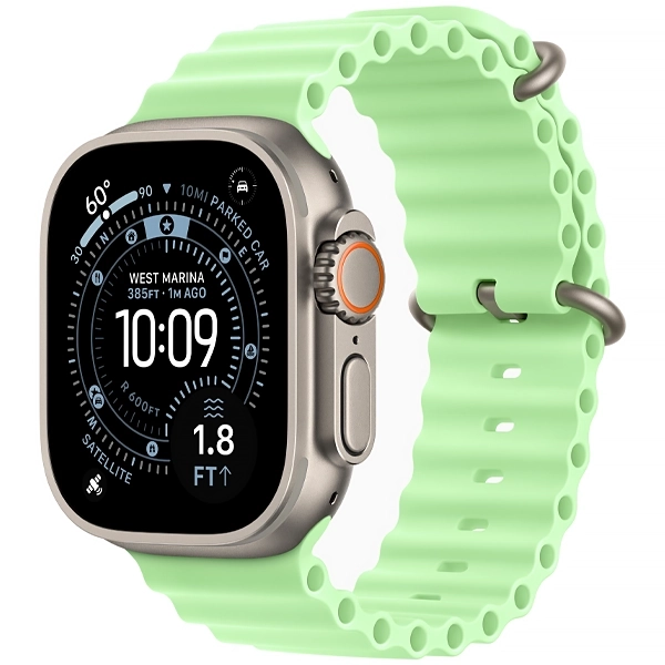 Apple Watch Ultra 3 49 mm/One Size MF1V4LW A3281 GPS + Celular - Natural Titanium/Neon Green Ocean Band