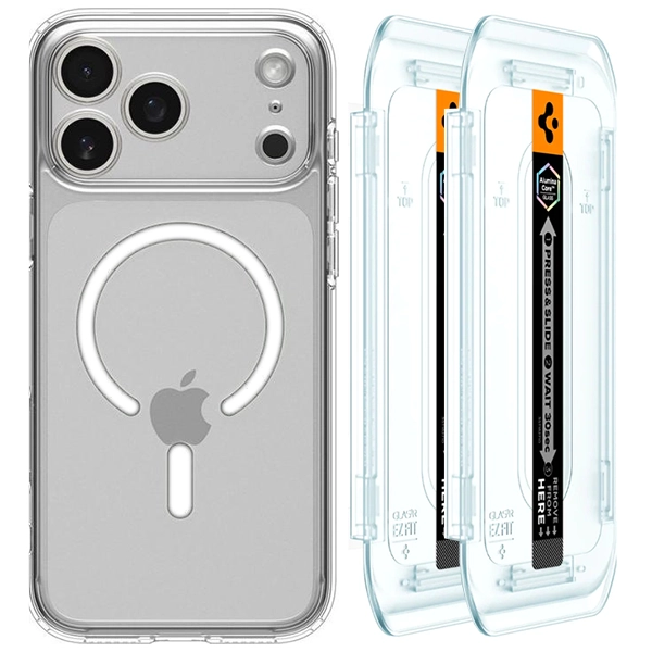 Funda para iPhone 17 Pro Spigen Ultra Hybrid Pack ACS09949 + 2 Protectores de Pantalla