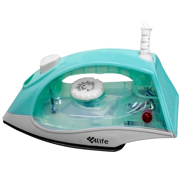 Plancha 4life FL1106B de 1.000 watts + Spray 110V ~ 60Hz - Azul/Blanco