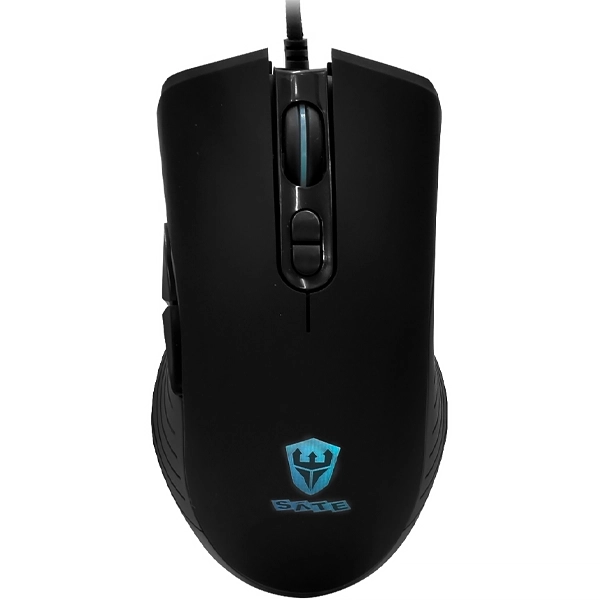 Mouse Gaming Satellite A-563 USB hasta 3.600 DPI con LED - Negro