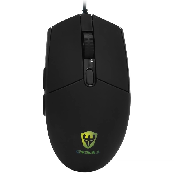 Mouse Gaming Satellite A-564 USB hasta 3.600 DPI con LED – Negro
