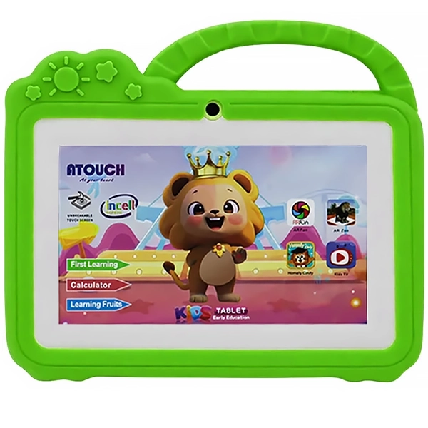 Tablet Atouch Q40 Kids 256GB/8GB RAM de 7.0" 13MP/5MP + Funda Verde