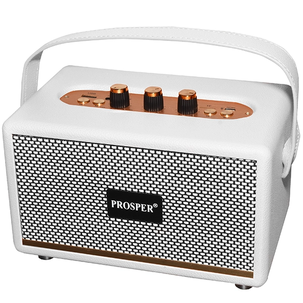 Speaker Prosper MK-321 60 watts P.M.P.O con Bluetooth/Auxiliar/Micro SD - Blanco