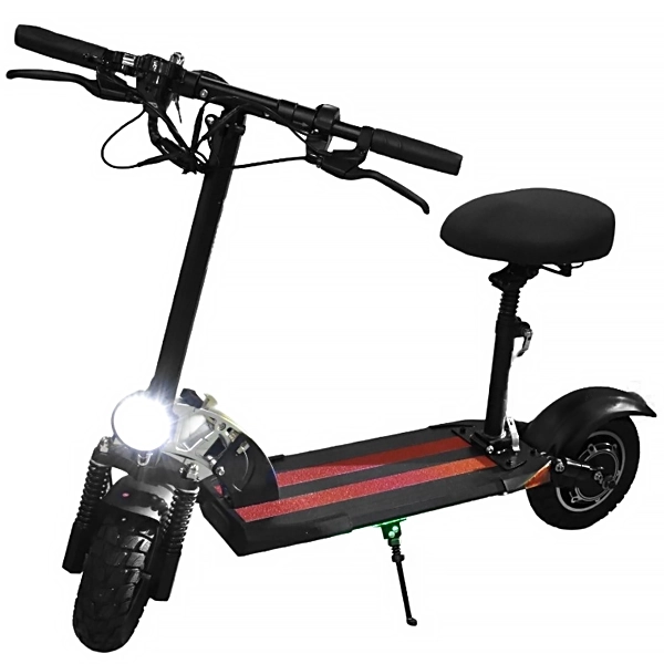 Monopatín Eléctrico Audisat A10 con Ruedas de 10" hasta 35 km/h - Negro/Rojo (1 Mes de Garantía)