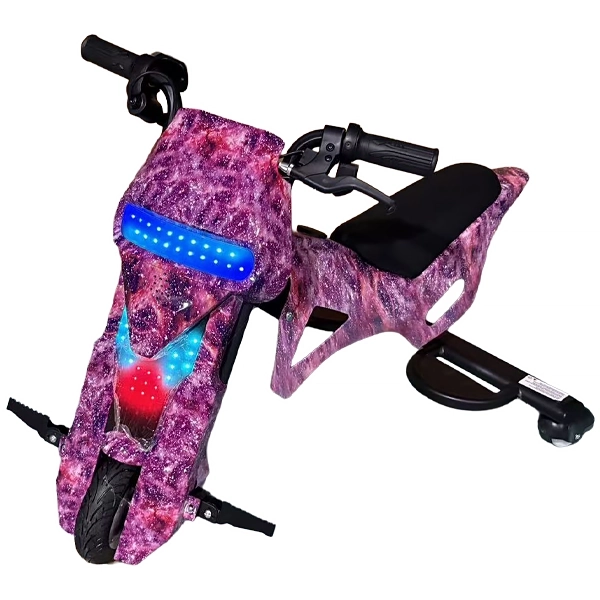 Triciclo Eléctrico Audisat Moto 8" Bluetooth/Speaker - Purple (1 Mes de Garantía)