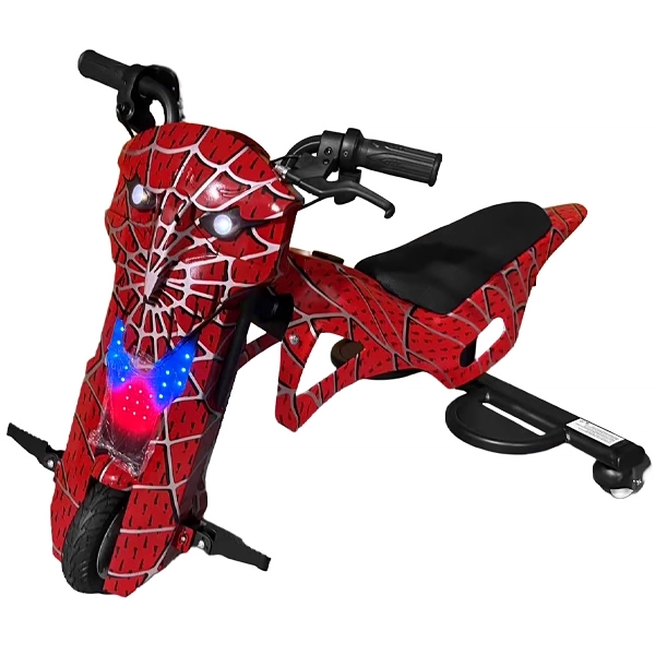 Triciclo Eléctrico Audisat Moto 8" Bluetooth/Speaker - Spider Red (1 Mes de Garantía)