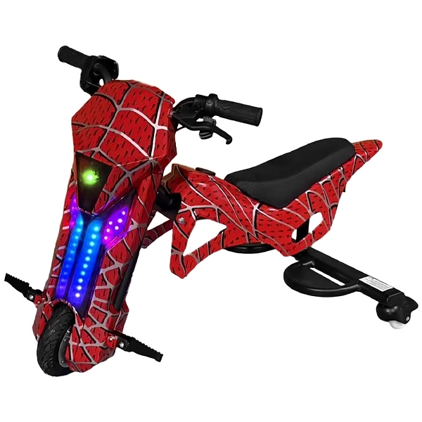 Triciclo Eléctrico Audisat Moto 8" Bluetooth/Speaker - Spider Red (1 Mes de Garantía)