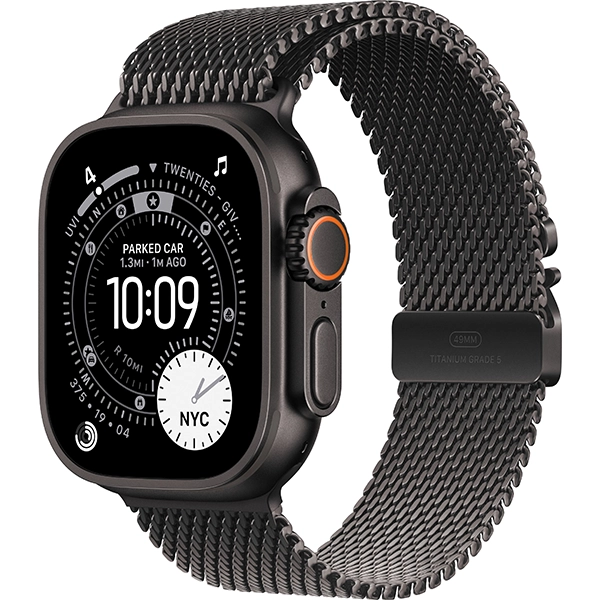 Apple Watch Ultra 3 49 mm/M MF1Q4BE A3281 GPS + Celular - Black Titanium/Black Titanium Milanese Loop (Anatel)