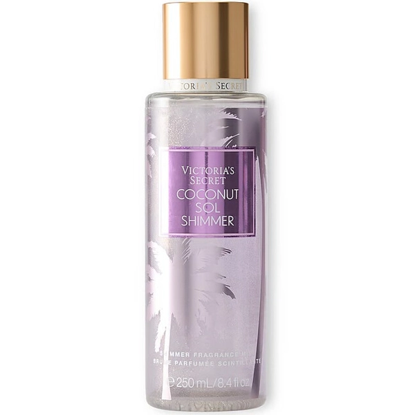 Colônia Spray Feminina Victoria's Secret Coconut Sol Shimmer Brume Parfumée 250 ml