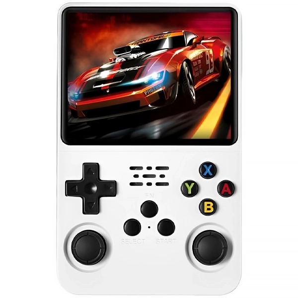 Consola Portátil R36S 64GB de 3.5" con 15.000 Juegos - Blanco