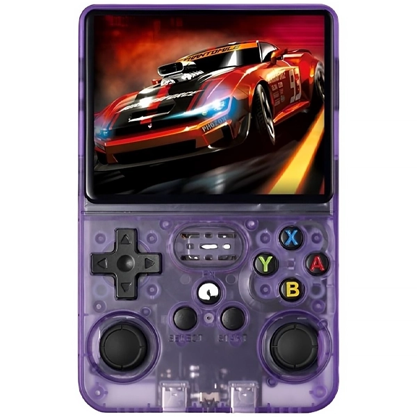 Consola Portátil R36S 64GB de 3.5" con 15.000 Juegos - Púrpura