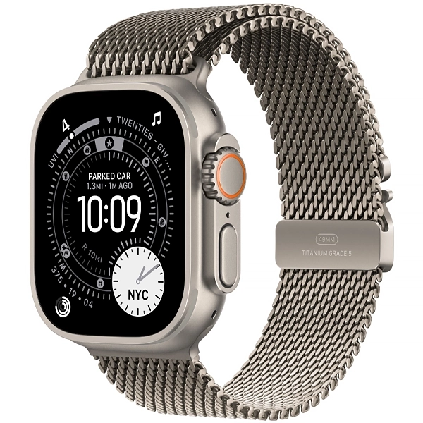 Apple Watch Ultra 3 49 mm/M MEWY4BE A3281 GPS + Celular - Natural Titanium/Natural Titanium Milanese Loop(Anatel)