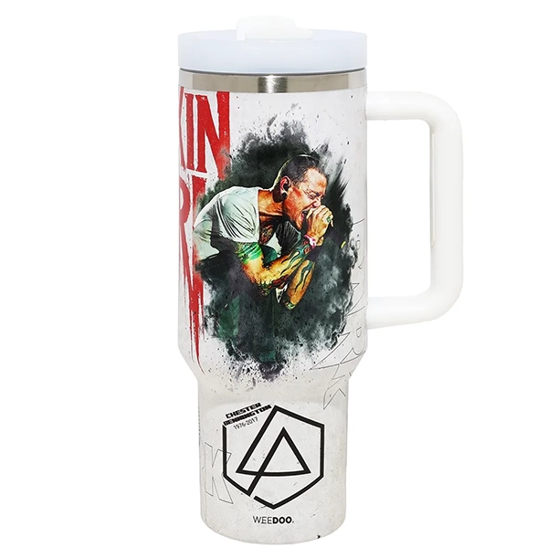 Vaso Térmico WEEDOO de 1.2 Litros - Linkin Park (Blanco)