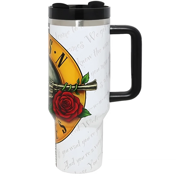 Vaso Térmico WEEDOO de 1.2 Litros - Guns N' Roses Logo Grande (Blanco)