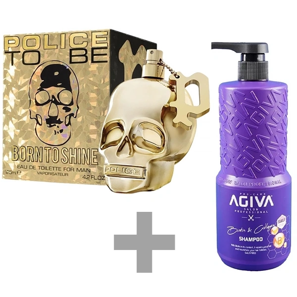 Perfume Masculino Police To Be Born To Shine EDT 125 ml + Shampoo Agiva