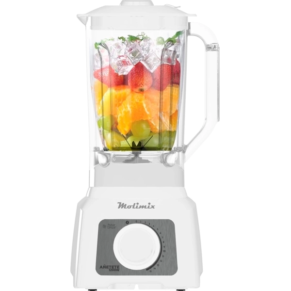 Liquidificador Molimix ML-1200-W 1.200 watts 3.2 Litros 15 Velocidades + Pulsar 220V ~ 50/60 Hz - Branco