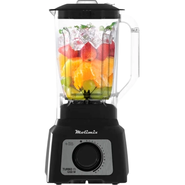 Liquidificador Molimix ML-1200-B 1.200 watts 3.2 Litros 15 Velocidades + Pulsar 220V ~ 50/60 Hz - Preto