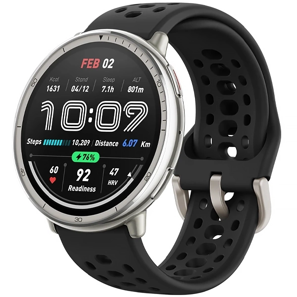 Relógio Amazfit Active 2 A2437 com GPS/Bluetooth - Prata/Preto