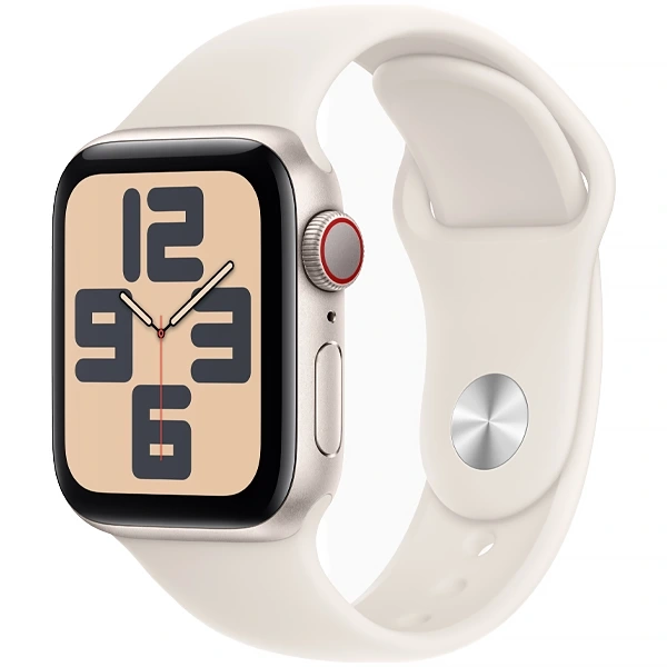 Apple Watch SE 2nd Generation 40 mm/S/M MXFY3LL A2726 GPS + Celular - Starlight Aluminum/Starlight Sport