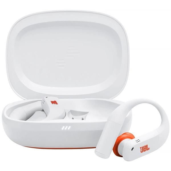 Auricular Inalámbrico JBL Endurance Peak 4 con ANC - Blanco/Naranja