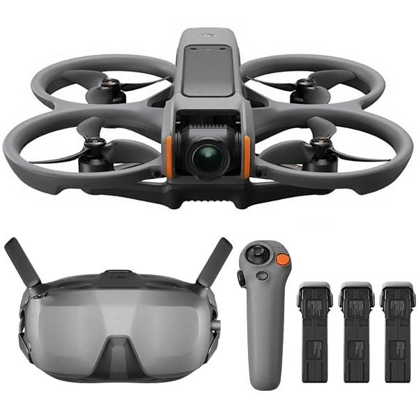 Drone DJI Avata 2 Fly Smart Combo 4K con GPS - Gris Claro/Grafito