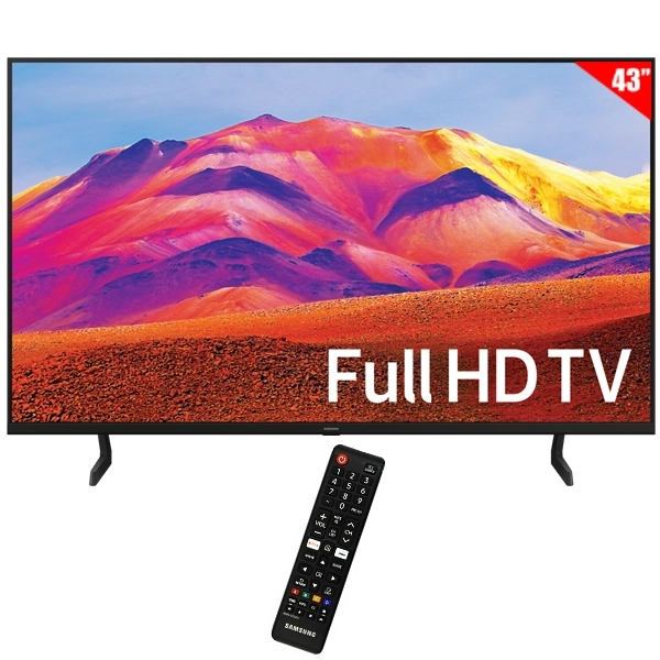 Smart TV LED 43" Samsung UN43T5203AG Full HD Wi-Fi com Conversor Digital