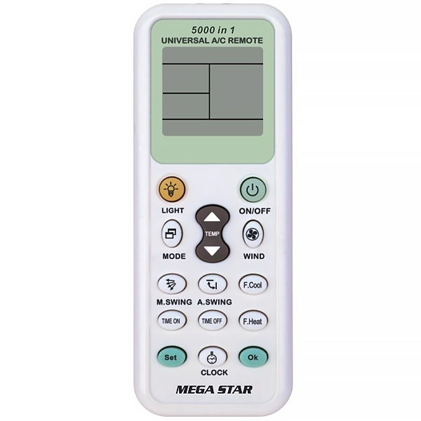Control Universal para Aire Acondicionado MegaStar RC01 - Blanco