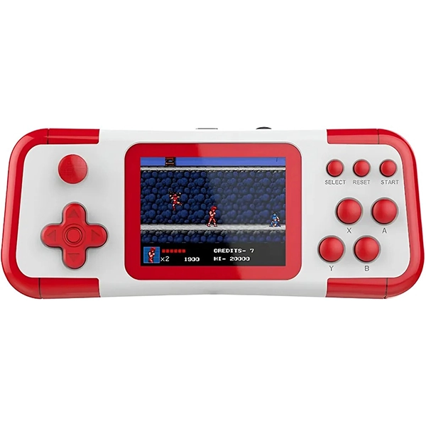 Console Portátil Game Box Sup A12 de 3" com 666 Jogos - Branco/Vermelho (Espanhol/Inglês/Chinês)