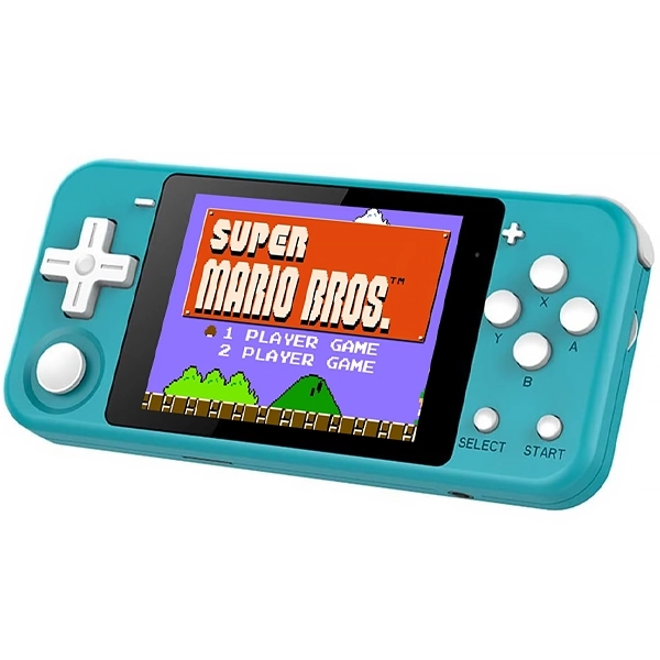 Console Portátil POWKIDDY Q90 64GB de 2.8" com 4.000 Jogos - Azul Claro