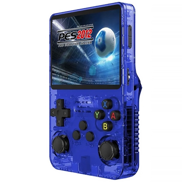 Consola Portátil R36S 128GB de 3.5" con 40.000 Juegos - Azul Transparente
