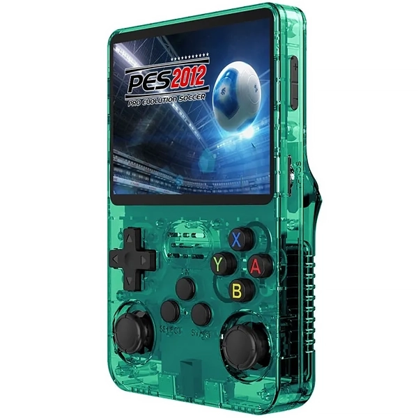 Console Portátil R36S 128GB de 3.5" com 40.000 Jogos - Verde Transparente