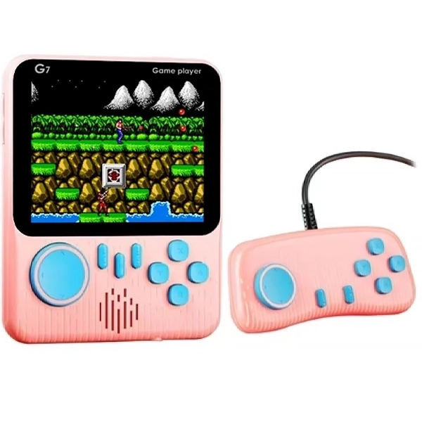 Consola Portátil Game Box G7 de 3.5" con 666 Juegos - Rosa Claro (Inglés/Chino)