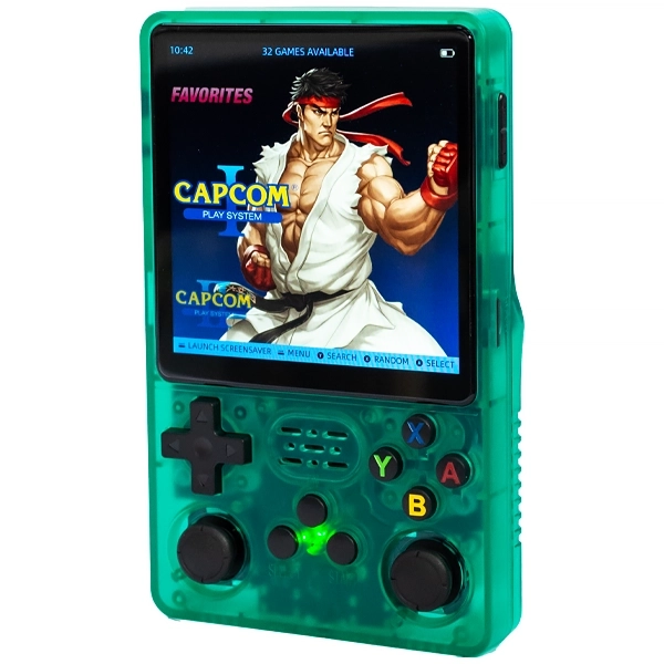 Consola Portátil R36 Plus 128GB de 4" con 21.000 Juegos - Verde