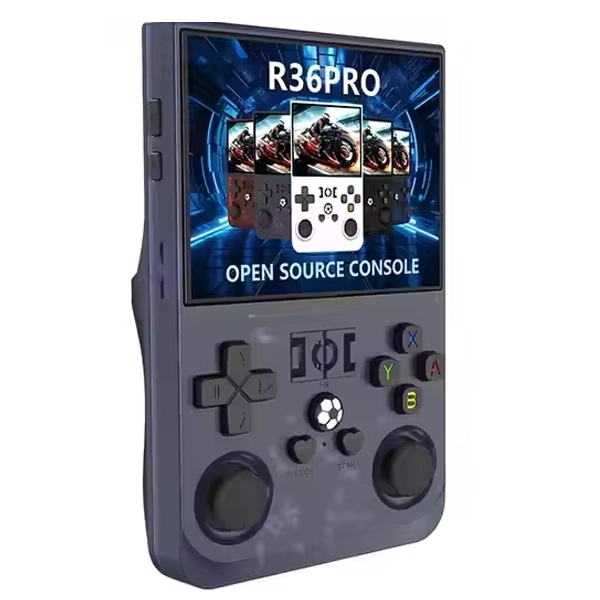 Console Portátil R36 Pro 128GB de 3.5" com 40.000 Jogos - Cinza Transparente