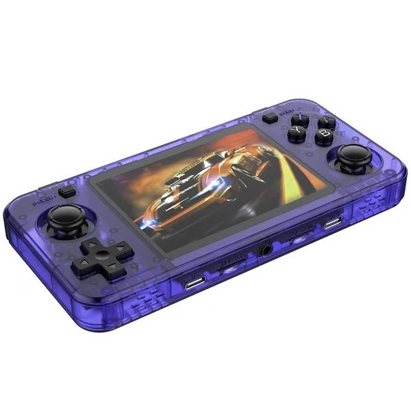 Consola Portátil R36H 128GB de 3.5" con 23.000 Juegos - Morado Transparente