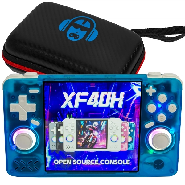 Console Portátil XF40H 128GB de 4" com 22.000 Jogos - Translucent Blue