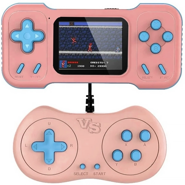 Console Portátil Game Box A15 de 3" com 500 Jogos - Rosa/Azul