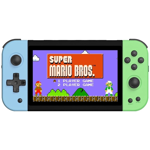 Console Portátil Powkiddy X51 de 5" com 6.000 Jogos - Azul Claro/Verde (Inglês/Chinês)